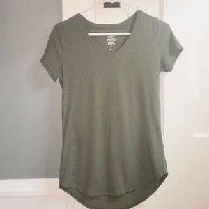 Green V-Neck